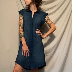 Cloth & Stone Anthropology blue t-shirt dress